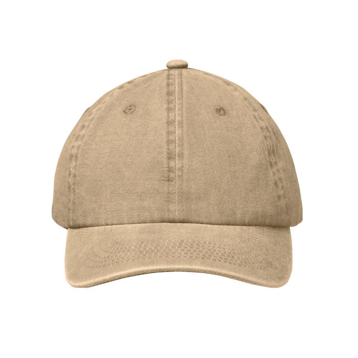 Vintage 6 panel baseball cap in washed cotton